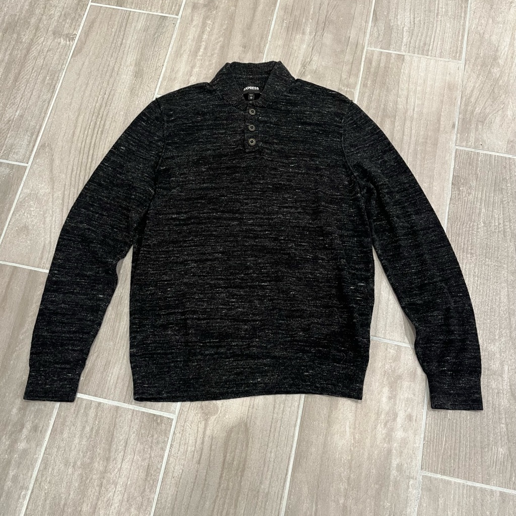 Express 3 Button Pullover Sweater